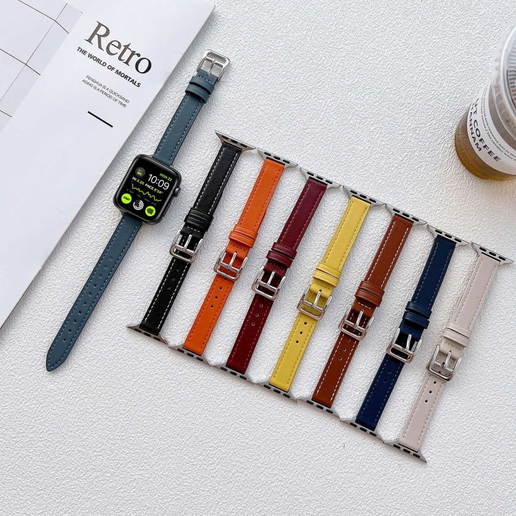 Leather Watchband For Apple Watch Series, 7 41mm / 6&SE&5&4 40mm / 3&2&1 38mm, 7 45mm / 6&SE&5&4 44mm / 3&2&1 42mm