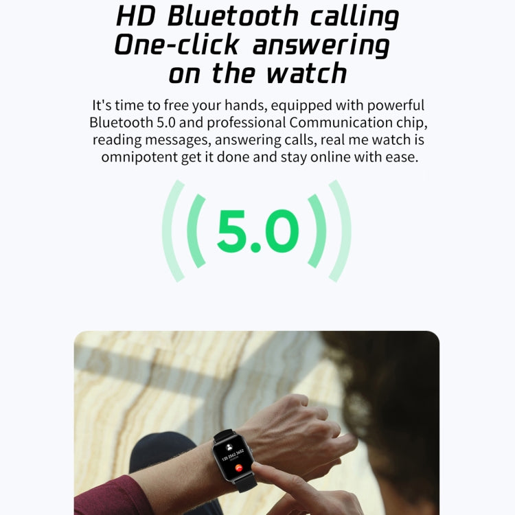 Smartwatch showing Bluetooth calling concept, with message and call icon indicators