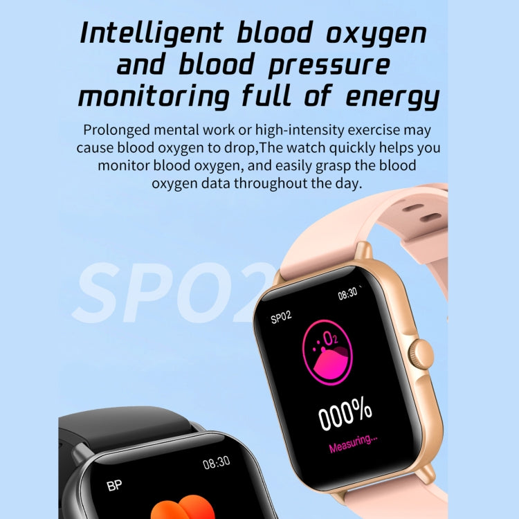 Smartwatch displaying blood oxygen and pressure monitoring icons on screen