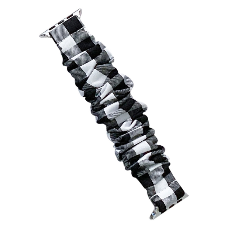 Single Loop Elasticity Cloth Grid Watchband For Apple Watch Series, 7 41mm / 6&SE&5&4 40mm / 3&2&1 38mm, 7 45mm / 6&SE&5&4 44mm / 3&2&1 42mm