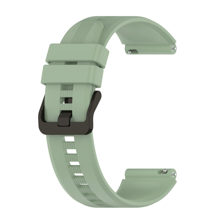 Ice Lake Green silicone watch band with striped texture and protruding clasp mounts