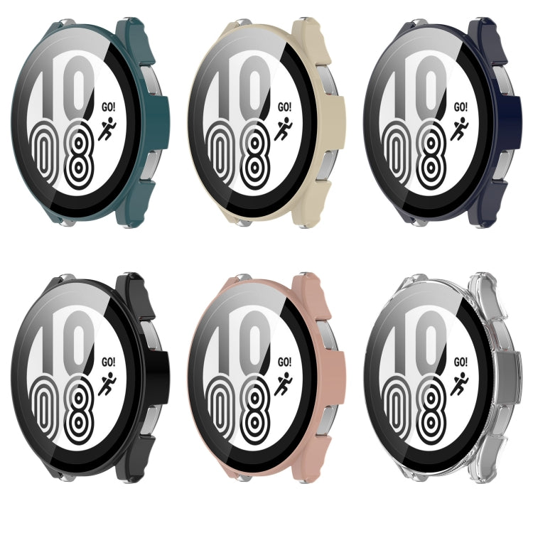 Assorted tempered glass watch cases in multiple colors, each with clear cover