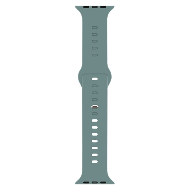 Teal liquid silicone watch band with adjustable holes and metal clasp