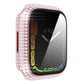 Diamond PC + Tempered Glass Watch Case For Apple Watch Series, 7 41mm, 7 45mm
