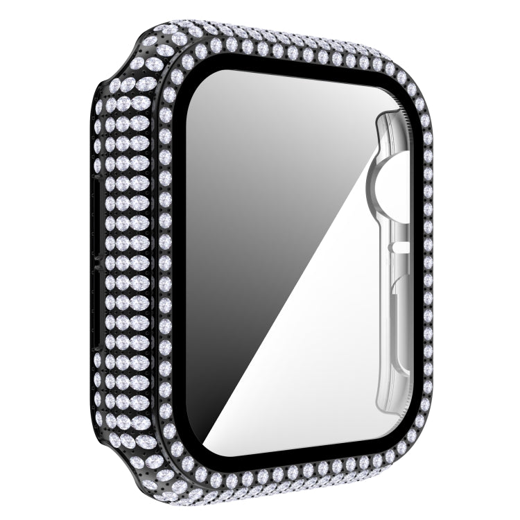Diamond PC + Tempered Glass Watch Case For Apple Watch Series, 6&SE&5&4 40mm, 6&SE&5&4 44mm