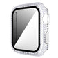 Diamond PC + Tempered Glass Watch Case For Apple Watch Series, 6&SE&5&4 40mm, 6&SE&5&4 44mm