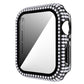 Diamond PC + Tempered Glass Watch Case For Apple Watch Series, 6&SE&5&4 40mm, 6&SE&5&4 44mm