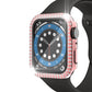 Double-Row Diamond PC+Tempered Glass Watch Case For Apple Watch Series, 3&2&1 38mm, 3&2&1 42mm
