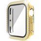 Double-Row Diamond PC+Tempered Glass Watch Case For Apple Watch Series, 3&2&1 38mm, 3&2&1 42mm