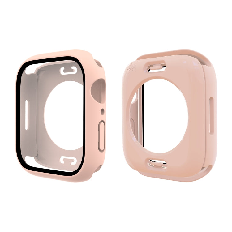 Pink watch case cover front and back shells with open screen cutout