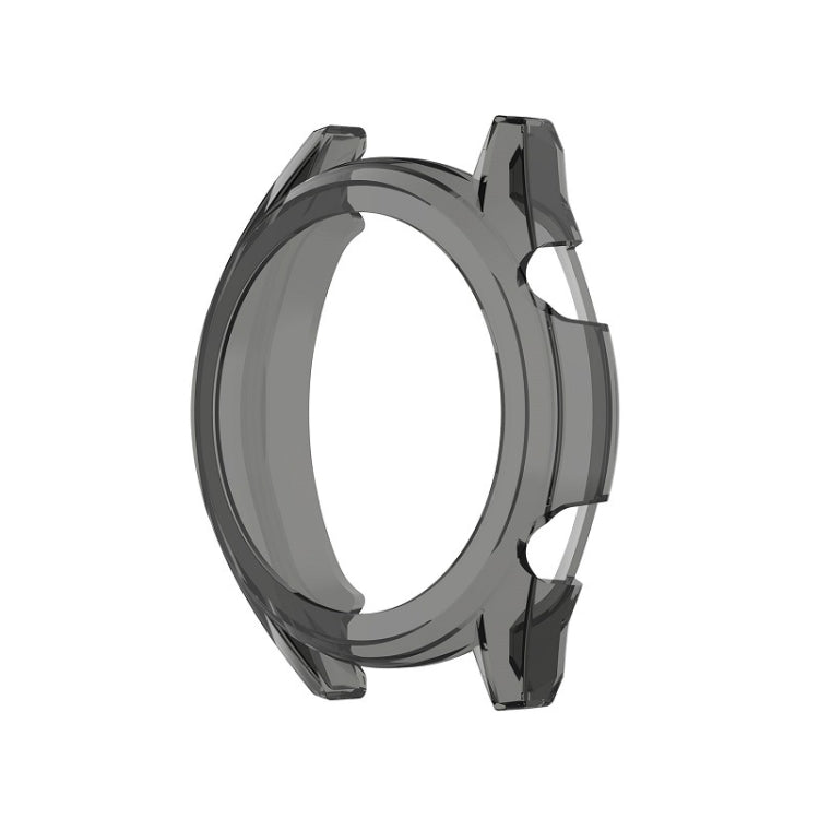 Transparent black TPU watch case, open bezel view for smartwatch screen