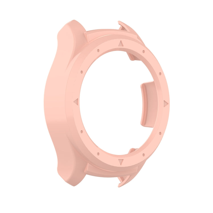 Pink PC protective case shell for smartwatch, open front with raised bezel