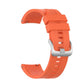 Silicone wristband strap for Huawei GT, orange with textured underside and buckle