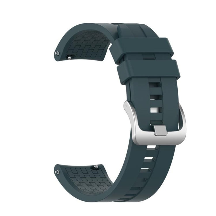 Silicone wristband strap for Huawei GT, deep blue with textured underside and buckle