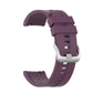 Purple silicone wristband strap with metal buckle for smartwatch