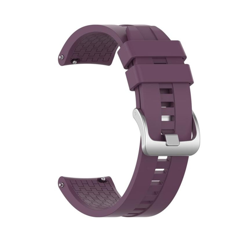 Purple silicone wristband strap with metal buckle for smartwatch