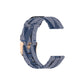 Nylon strap for Huawei B5, navy blue striped nylon with metal buckle clasp