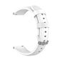 White oil-wax leather watch strap with perforations and metal buckle hardware