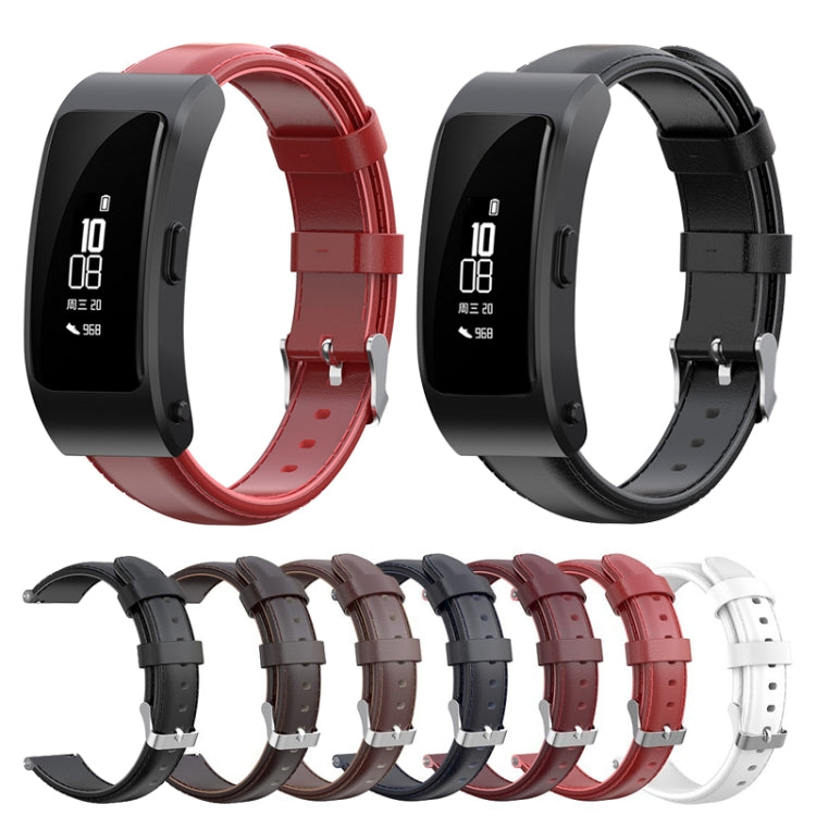 Multi-color oil-wax leather smartwatch straps with metal buckles, shown with watch displays