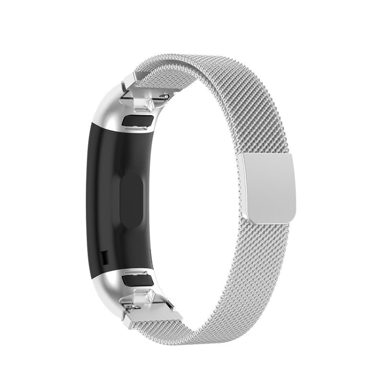 Silver milanese watch strap with clasp for Huawei Band 3 & 4 Pro.