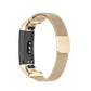 Champagne gold milanese wristband strap with gold-toned watch housing and clasp.