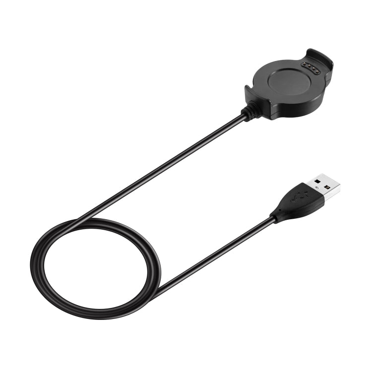 Black USB charging cable with cradle base for watch charger