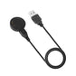 Black smartwatch charging cable with round puck and USB-A plug