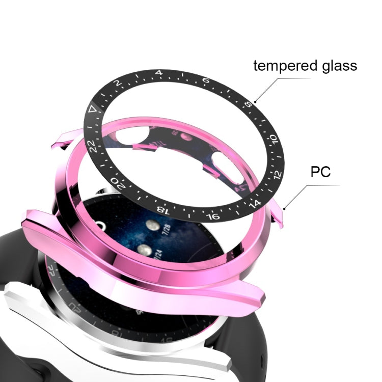 Scale Electroplated PC + Tempered Glass Watch Case, For Huawei Watch 3 Pro