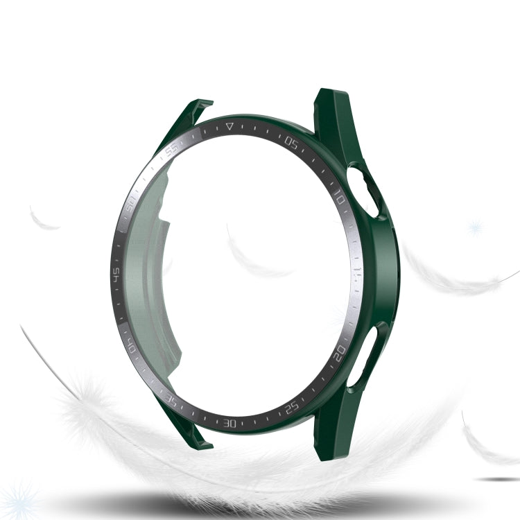 Frosted watch case with tempered glass, dark green for GT 3 46mm