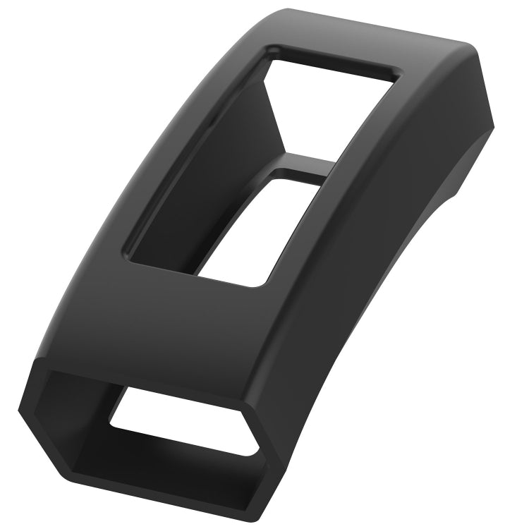 Silicone full-coverage watch case for Fitbit Alta, black TPU housing close-up
