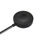 Magnetic round watch charger dock with pins on black cable