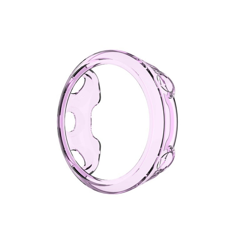 TPU protective case for Garmin Swim 2, transparent purple clear shell