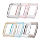 Assorted transparent TPU full-coverage watch cases with raised screen protection