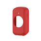 Red silicone protective case with oval screen cutout for Garmin Edge 830