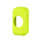 Lime green silicone protective case with oval screen cutout for Garmin Edge 830