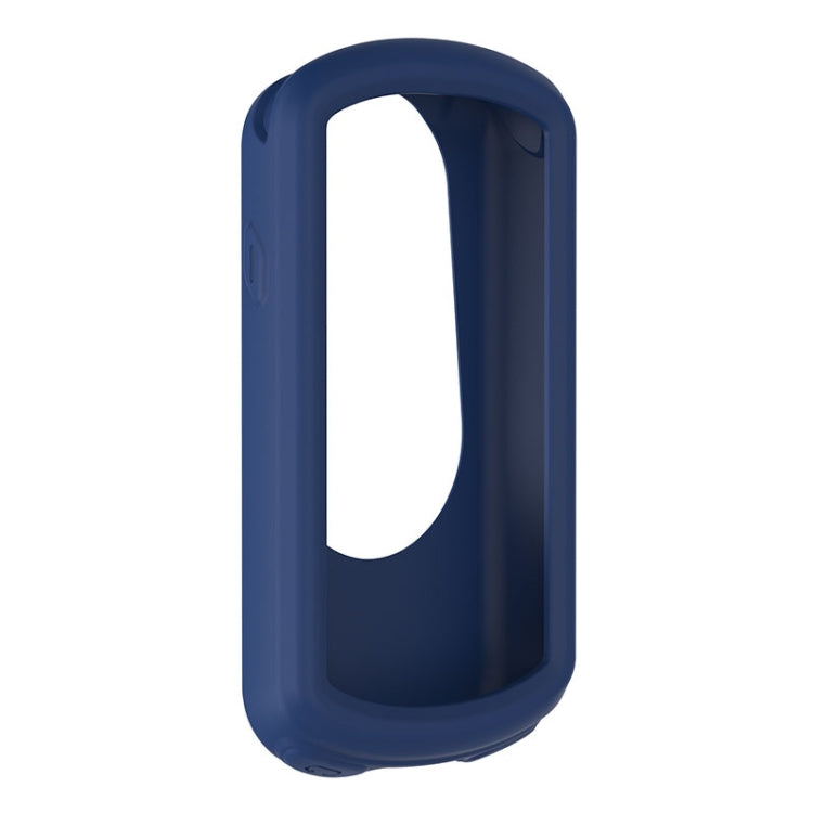Protective case for Garmin Edge 1030, navy blue silicone cover with front window cutout