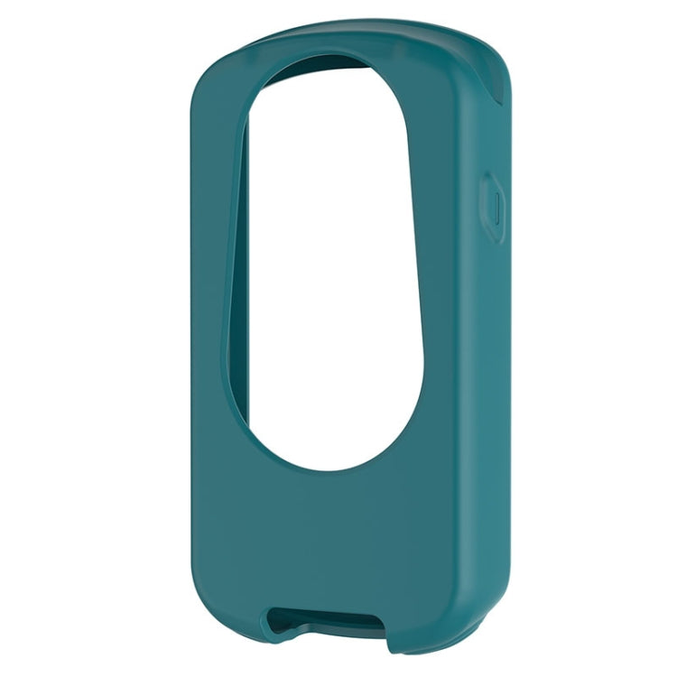 Protective case for Garmin Edge 1030, teal silicone cover with front window cutout