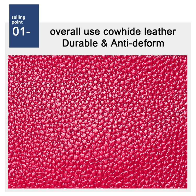 Litchi Texture Cowhide Hand Held Small Wallet for Ladies