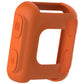 Silicone protective case for a smartwatch, orange, with side buttons and open face cutout
