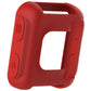 Silicone protective case for a smartwatch, red, with side buttons and open face cutout