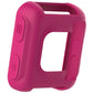 Silicone protective case for a smartwatch, pink, with side buttons and open face cutout