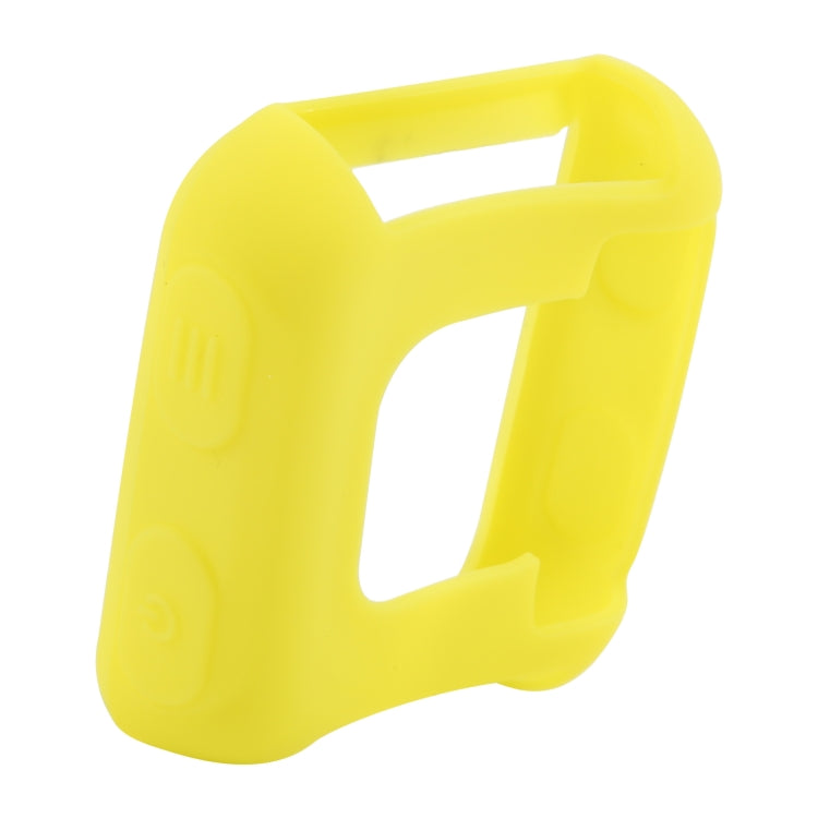 Silicone protective case for a smartwatch, yellow, with side buttons and open face cutout