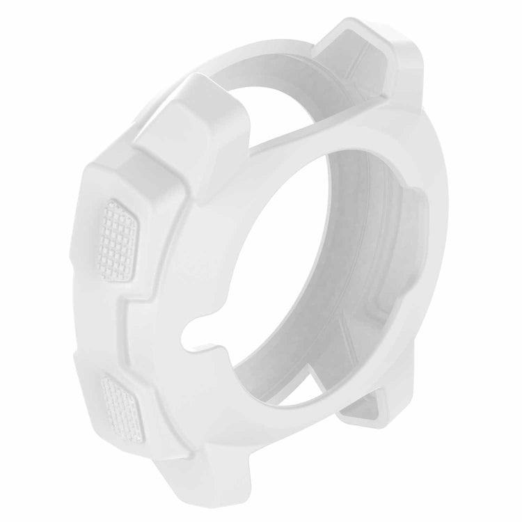 White protective shell for Garmin Instinct, side view with textured panel