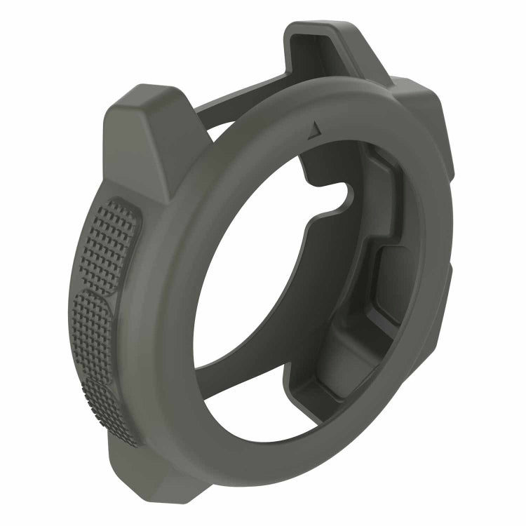 Gray protective shell for Garmin Instinct with textured grip panel