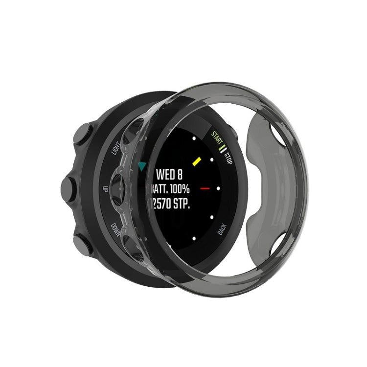 Gray TPU protective shell for Garmin Forerunner 45, see-through front case