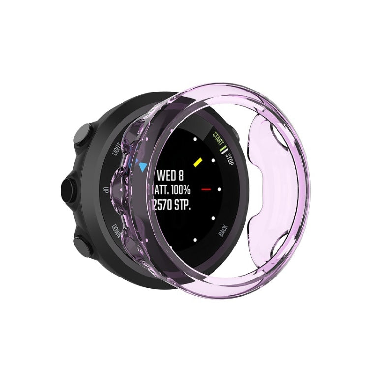 Purple TPU protective shell for Garmin Forerunner 45, see-through front case