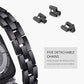 Universal Four-Row Diamond Metal Watch Band, 20mm, 22mm