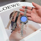 Universal Four-Row Diamond Metal Watch Band, 20mm, 22mm