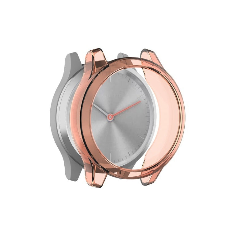 TPU protective watch shell case, transparent orange for curved smartwatch screen