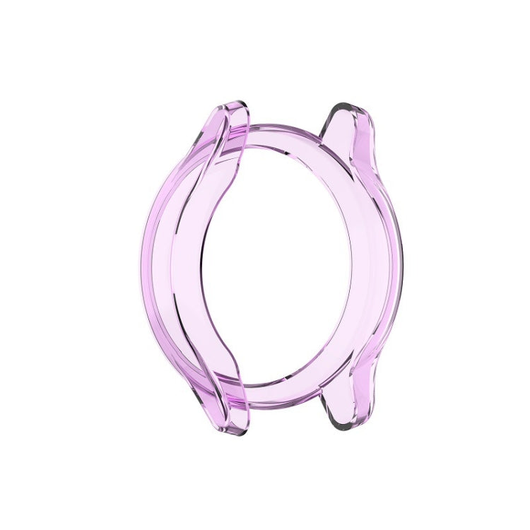TPU protective watch shell cover, transparent purple, contoured for secure protection